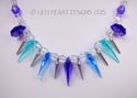 m/w Swarovski Crystal Cool Colors Spike Necklace P