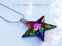 m/w Swarovski RARE 40mm Double Peacock Star CZ Bai