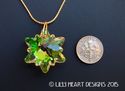 m/w Swarovski Luminous Green Edelweiss Pendant wit