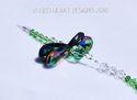 m/w Swarovski New Mini Peridot Peacock Dragonfly S