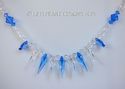 m/w Swarovski Crystal Sapphire Blue and Clear Spik
