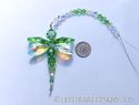 m/w Swarovski Crystal BIG Peridot Green Dragonfly 