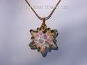 m/w Swarovski Luminous Green Edelweiss Pendant wit