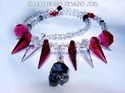 m/w Swarovski Silver Night Skull and Red Spikes 18