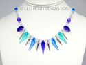 m/w Swarovski Crystal Cool Colors Spike Necklace P