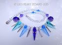 m/w Swarovski Crystal Cool Colors Spike Necklace P