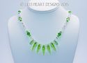 m/w Swarovski Peridot Green Spike + Aurora Boreali