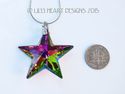 m/w Swarovski RARE 40mm Double Peacock Star CZ Bai