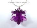 m/w Swarovski Amethyst Edelweiss Snowflake Pendant