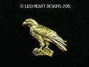 Hawk Pin Fine Pewter 24k Gold Plated Designed for 