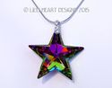 m/w Swarovski RARE 40mm Double Peacock Star CZ Bai
