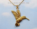 Lilli Heart Designs Pewter Gold Plated Hummingbird