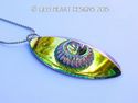 Eye of Shiva Fine Crystal Peacock Healing Pendant 