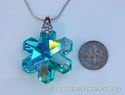 m/w Swarovski Crystal AB AQUA Disontinued Snowflak