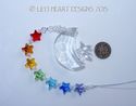 CLEAR MOON and STAR m/w Swarovski Chakra Stars Sun