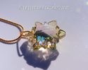 m/w Swarovski Luminous Green Edelweiss Pendant wit