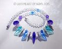 m/w Swarovski Crystal Cool Colors Spike Necklace P