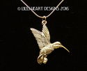 Lilli Heart Designs Pewter Gold Plated Hummingbird