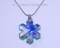 m/w Swarovski Crystal AB AQUA Disontinued Snowflak