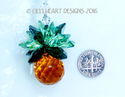 m/w Swarovski Light Topaz Sm. Pineapple Suncatcher