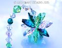 m/w Swarovski Crystal Emerald, Peridot and Pink Su