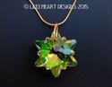 m/w Swarovski Luminous Green Edelweiss Pendant wit
