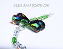 m/w Swarovski New Mini Peridot Peacock Dragonfly S