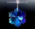 Crystal Aurora Borealis Snowflake Chakra Car Charm