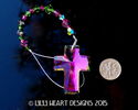 m/w Swarovski RARE Peacock Color Cross Car Charm S
