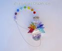  m/w Swarovski Rare AB Pear Body Dbl CHAKRA ANGEL 