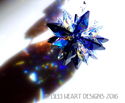 m/w Swarovski Mini SUPER STAR COBALT Car Charm Sun