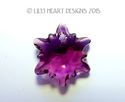 m/w Swarovski Crystal New Amethyst Edelweiss 28mm 