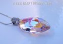 m/w Swarovski Crystal Necklace Rosaline Pink Marqu