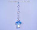 m/w Swarovski AB Double Cross 40mm + Heart Strand 