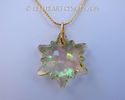 m/w Swarovski Luminous Green Edelweiss Pendant wit
