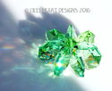 m/w Swarovski Crystal PERIDOT Flower Car Charm or 