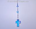 m/w Swarovski AB Double Cross 40mm + Heart Strand 