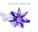 m/w Swarovski Crystal PURPLE Flower Car Charm or S