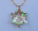 m/w Swarovski Luminous Green Edelweiss Pendant wit