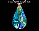m/w Swarovski RARE Retired Large AB Kite Pendant S