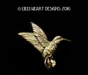 Lilli Heart Designs Retired Hummingbird Gold Plate