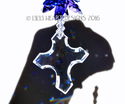 m/w Rare 44mm Swarovski Cross Blues Top Suncatcher