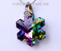 m/w Swarovski Crystal PEACOCK Disontinued Snowflak