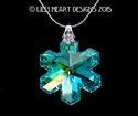 m/w Swarovski Crystal AB AQUA Disontinued Snowflak
