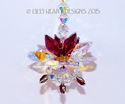 m/w Swarovski Mini Aurora and Red Car Charm LOTUS 