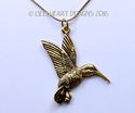 Lilli Heart Designs Pewter Gold Plated Hummingbird