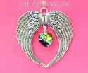 Angel Heart m/w Swarovski Peacock Color Heart Sunc