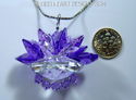 m/w Swarovski Light and Dark Purple LOTUS Pendant 