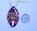 Eye of Shiva Fine Crystal Peacock Healing Pendant 