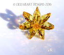m/w Swarovski Crystal Lt. Topaz Flower Car Charm S